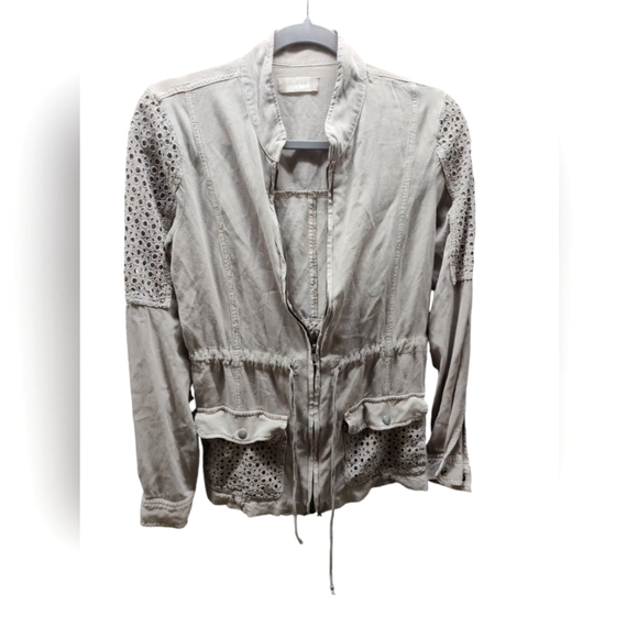 Altar'd State S Taupe Zip Jacket - Picture 1 of 4